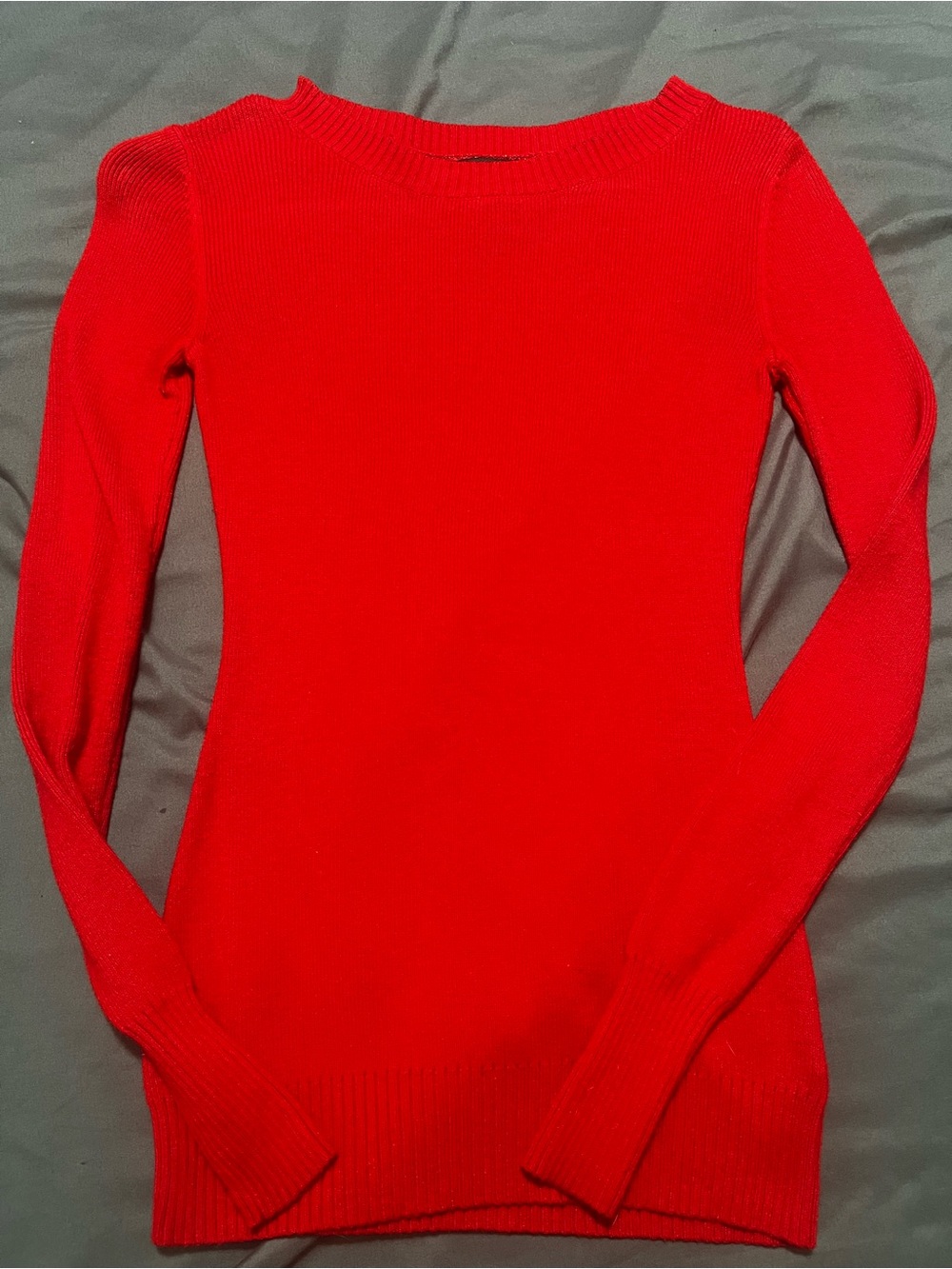 Express women’s red fitted sweater xs